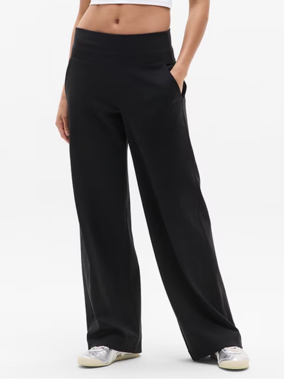 ATHLETA VENICE Wide-Leg High-Rise Black Pants Size SP - Picture 3 of 8